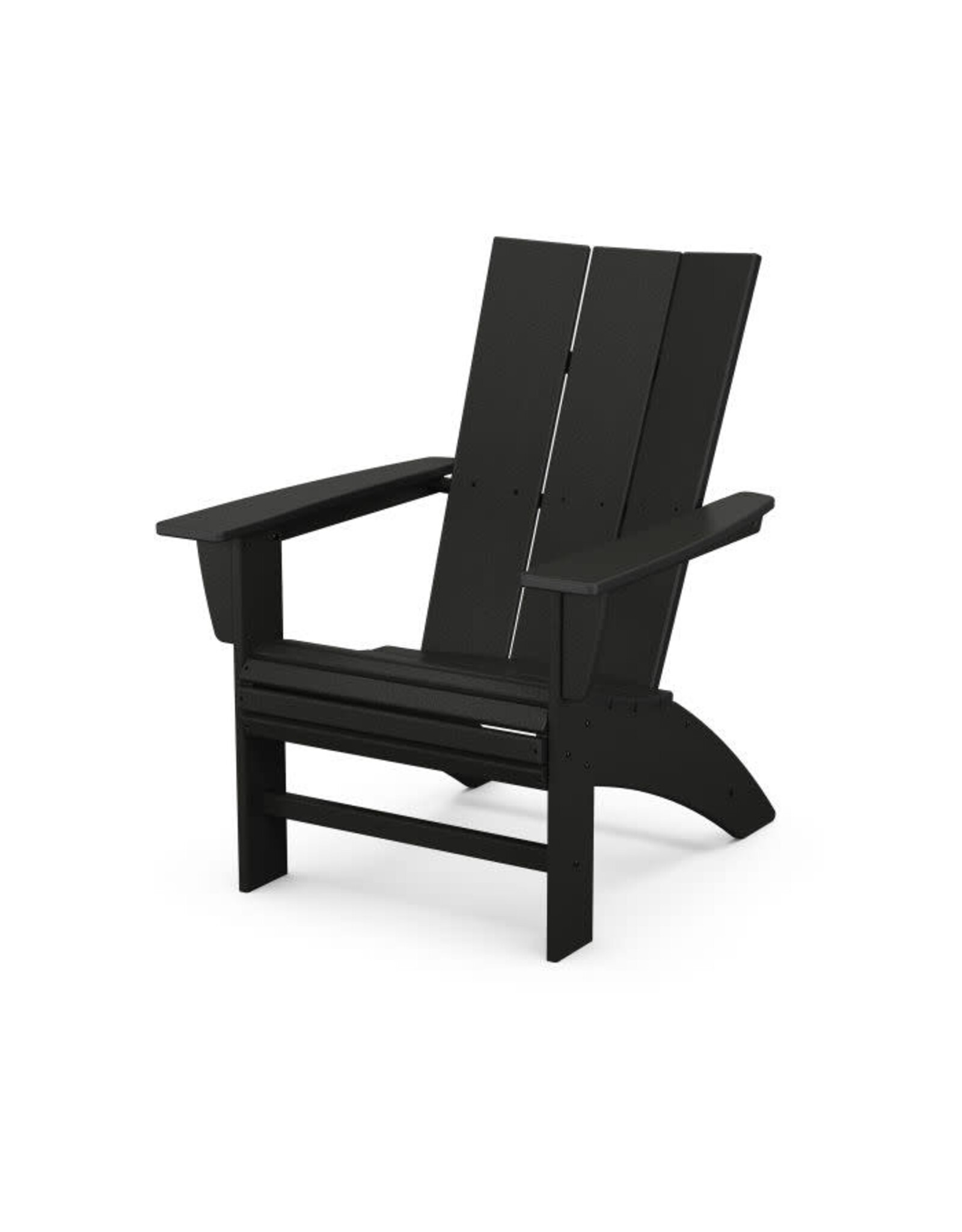 Polywood AD620BL Modern Curveback Adirondack Chair Black