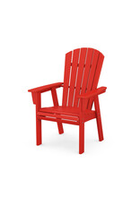 Polywood ADD610SR Nautical Adirondack Dining Chair in Sunset Red