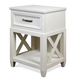 Riverside 12169 Osborne Winter White 1 Drawer Nightstand