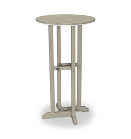 Polywood RBT124SA 24" Round Farmhouse Bar Bistro Table Sand