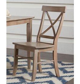 C09-613 Taupe Grey X-Back Dining Chair