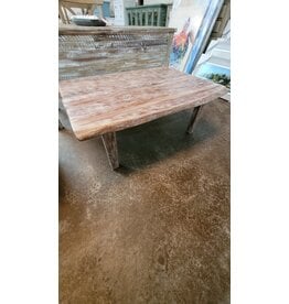 MDA-LE-01 Live Edge Whitewash Coffee Table 49" x 32" x 18"