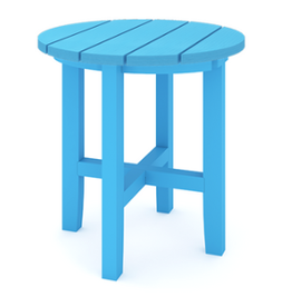 CR18ST-SB 18" Round Side Table in Summer Blue