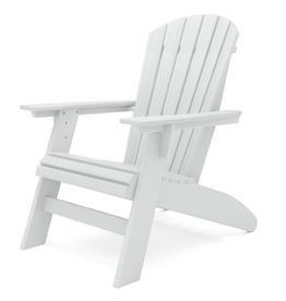 SCA001-DW St. Simons Curved Back Adirondack Chair in Destin White