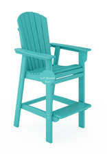 SFBH2-GST St. Simons Fan Back Premium Bar Chair in Gulf Shores Teal