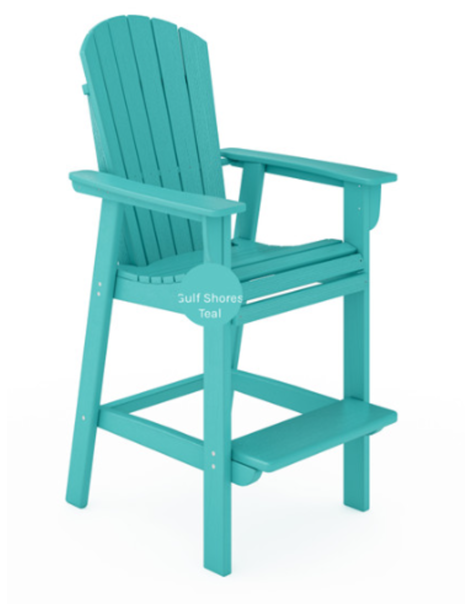 SFBH2-GST St. Simons Fan Back Premium Bar Chair in Gulf Shores Teal