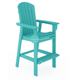 SFBH2-GST St. Simons Fan Back Premium Bar Chair in Gulf Shores Teal