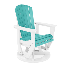 SFTSG2-DE-GU St. Simons Swivel Glider Chair in Destin White/Gulf Shores Teal