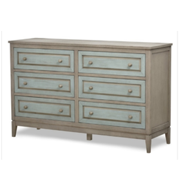 Seawinds B29936-GRN/GREY  Sanibel 6 Drawer Dresser Green/Grey Finish