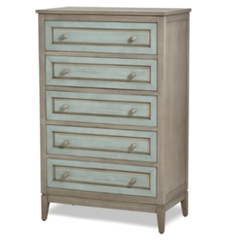 Seawinds B29935-GRN/GREY  Sanibel 5 Drawer Chest Green/Grey Finish