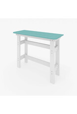 SRHC6-2GDS 6ft Rail Hugger Counter Table in Destin White/Gulf Shores Teal