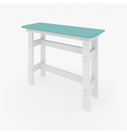 SRHC6-2GDS 6ft Rail Hugger Counter Table in Destin White/Gulf Shores Teal