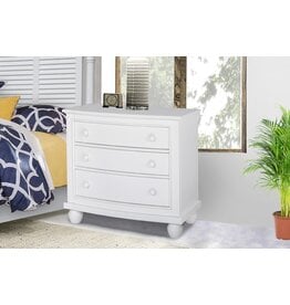 Cottage Creek 1136-0150 Nantucket 3 Drawer Door Nightstand White