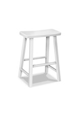 S08-682 Hampton Pure White 24" Saddle Stool