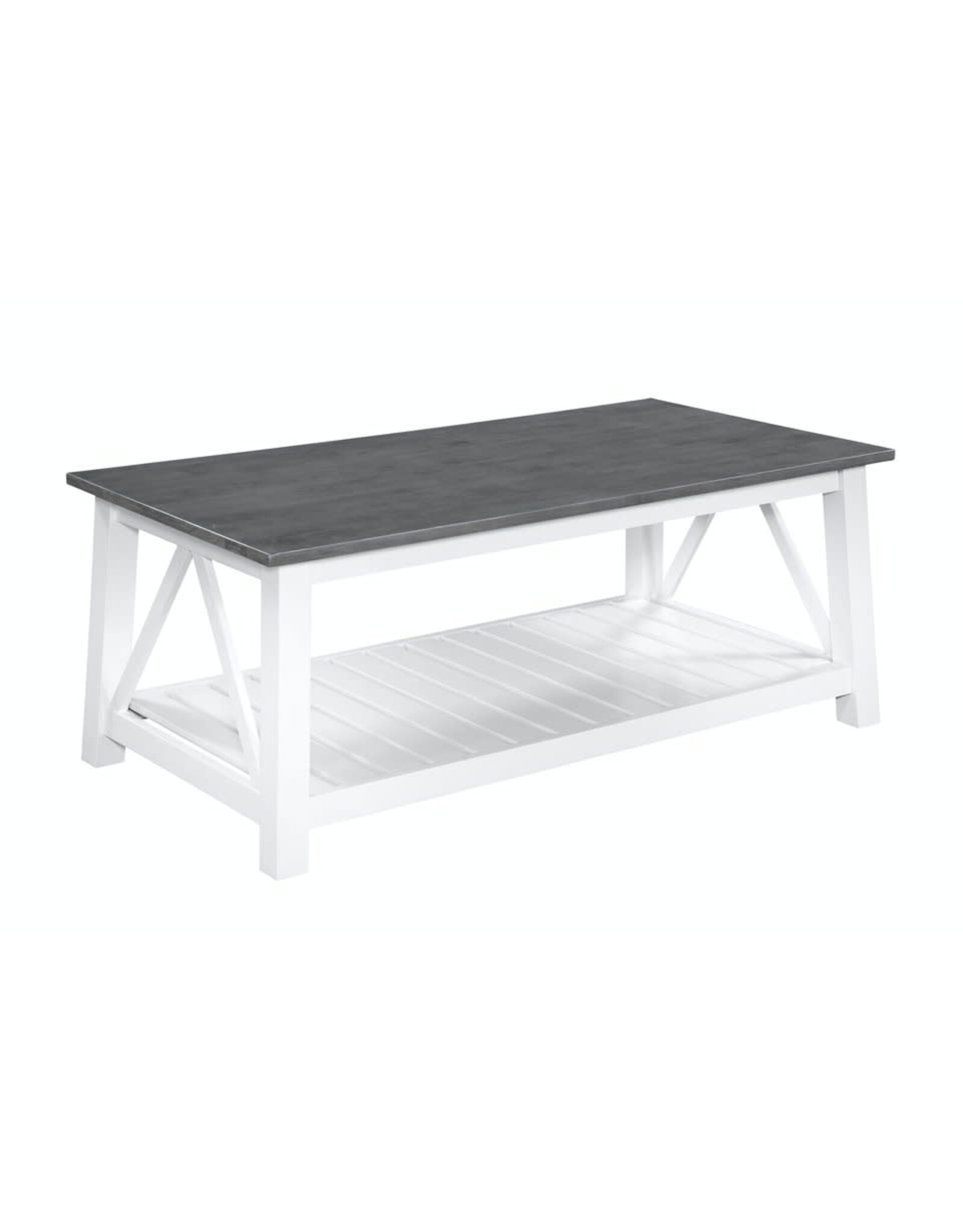 OT05-16C Surrey Coffee Table in Heather Gray and White