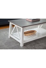 OT05-16C Surrey Coffee Table in Heather Gray and White