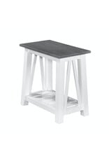 OT05-16E2 Surrey Narrow End Table in Heather Gray and White