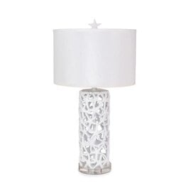 LUX Lighting Group LUX-1736-WHITE 30" Poly Star Table Lamp