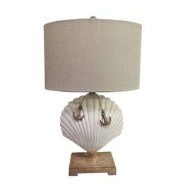 LUX Lighting Group LUX-6044-WHITE 28" White Shell Coastal