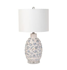 LUX Lighting Group LUX-M164-WHITE/BLUE 26" Ceramic Table Lamp