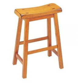 07305  24' Gaucho Stool Oak Finish