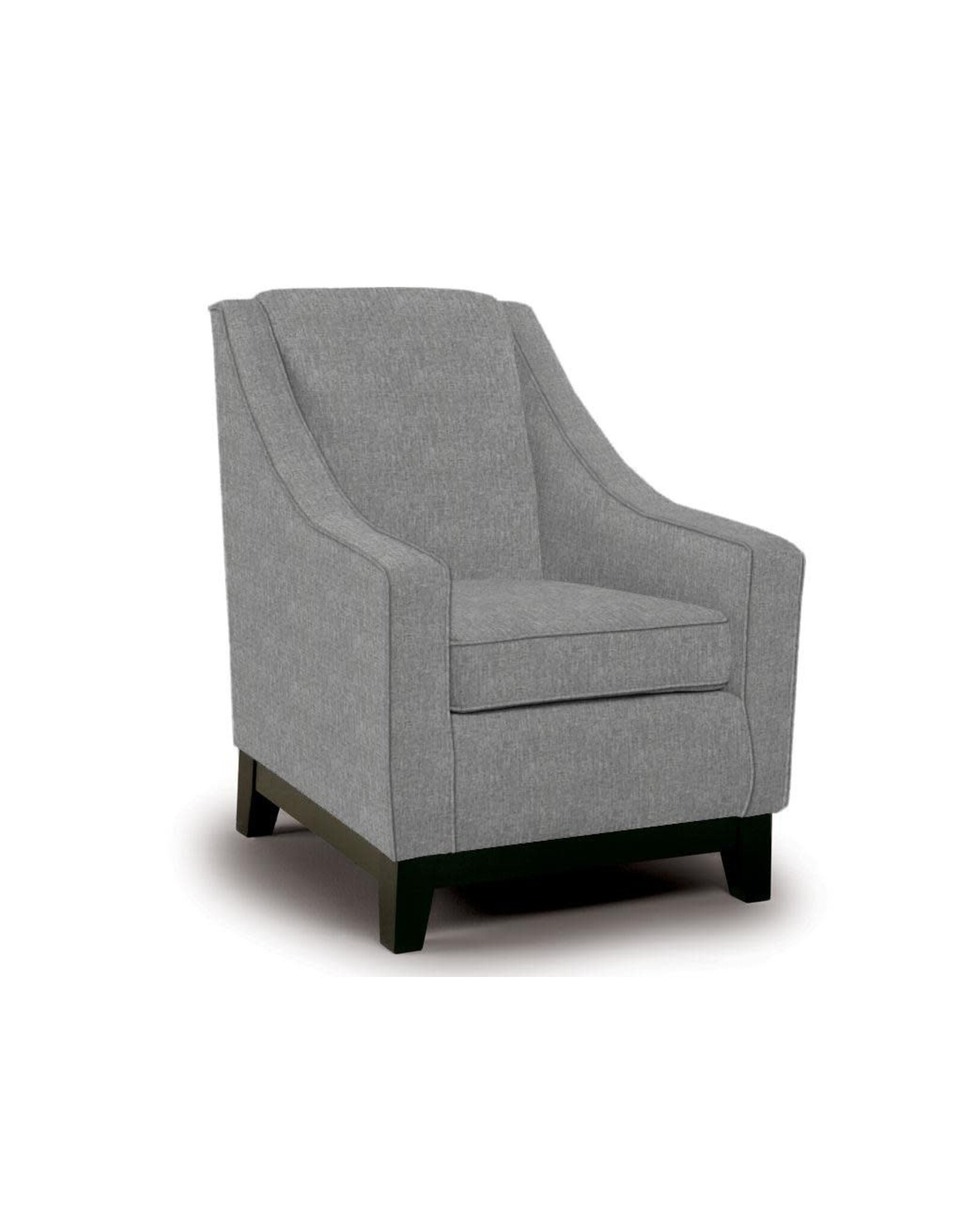 2070R Club Chair Charcoal 21553C - Riverloom leg