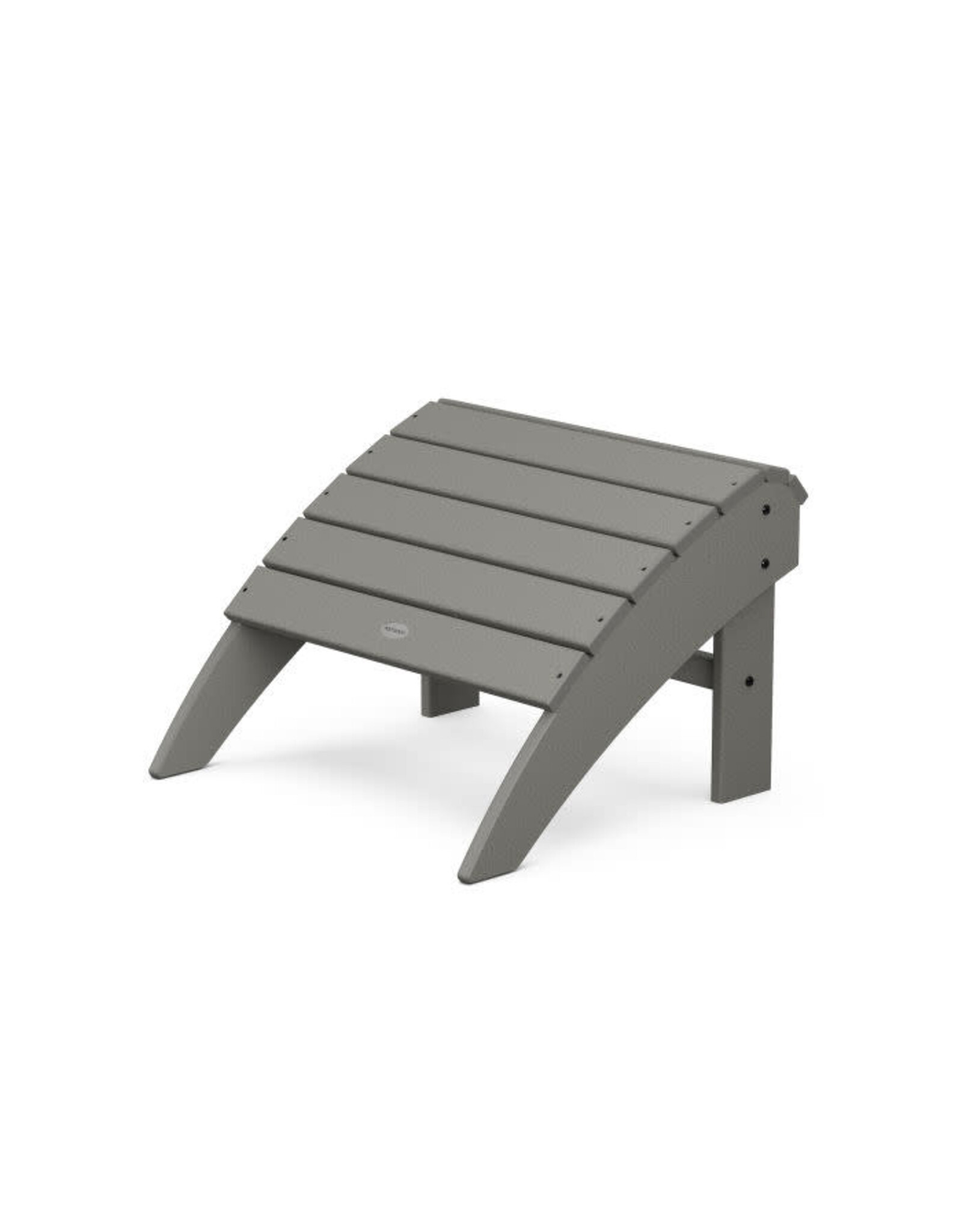 Polywood OT600GY Vineyard Curveback  Adirondack Ottoman in Slate Grey