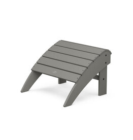 Polywood OT600GY Vineyard Curveback  Adirondack Ottoman in Slate Grey