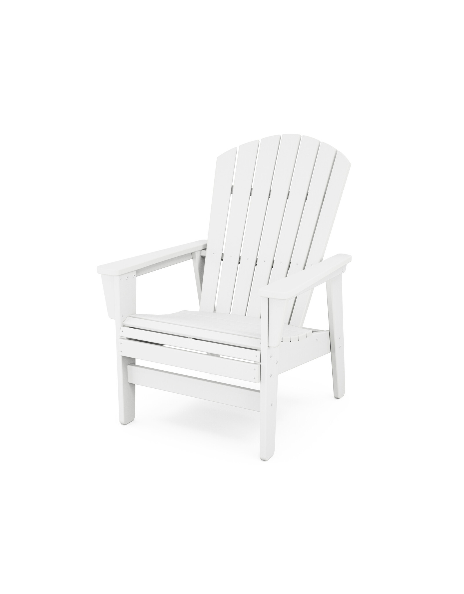 Polywood ADU810WH Nautical Grand Upright Adirondack Chair in White