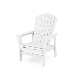 Polywood ADU810WH Nautical Grand Upright Adirondack Chair in White