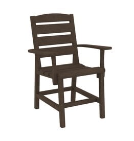 CR Plastic C303-16 Napa Dining Arm Chair in Chocolate