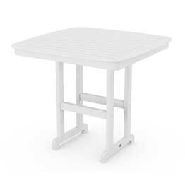 Polywood NCRT44WH Nautical 44" Counter Table in White