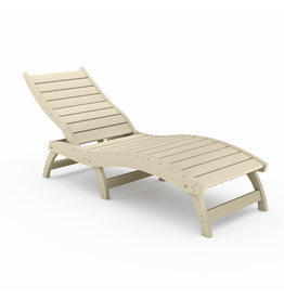 Curved Chaise Lounge in Tybee Sand