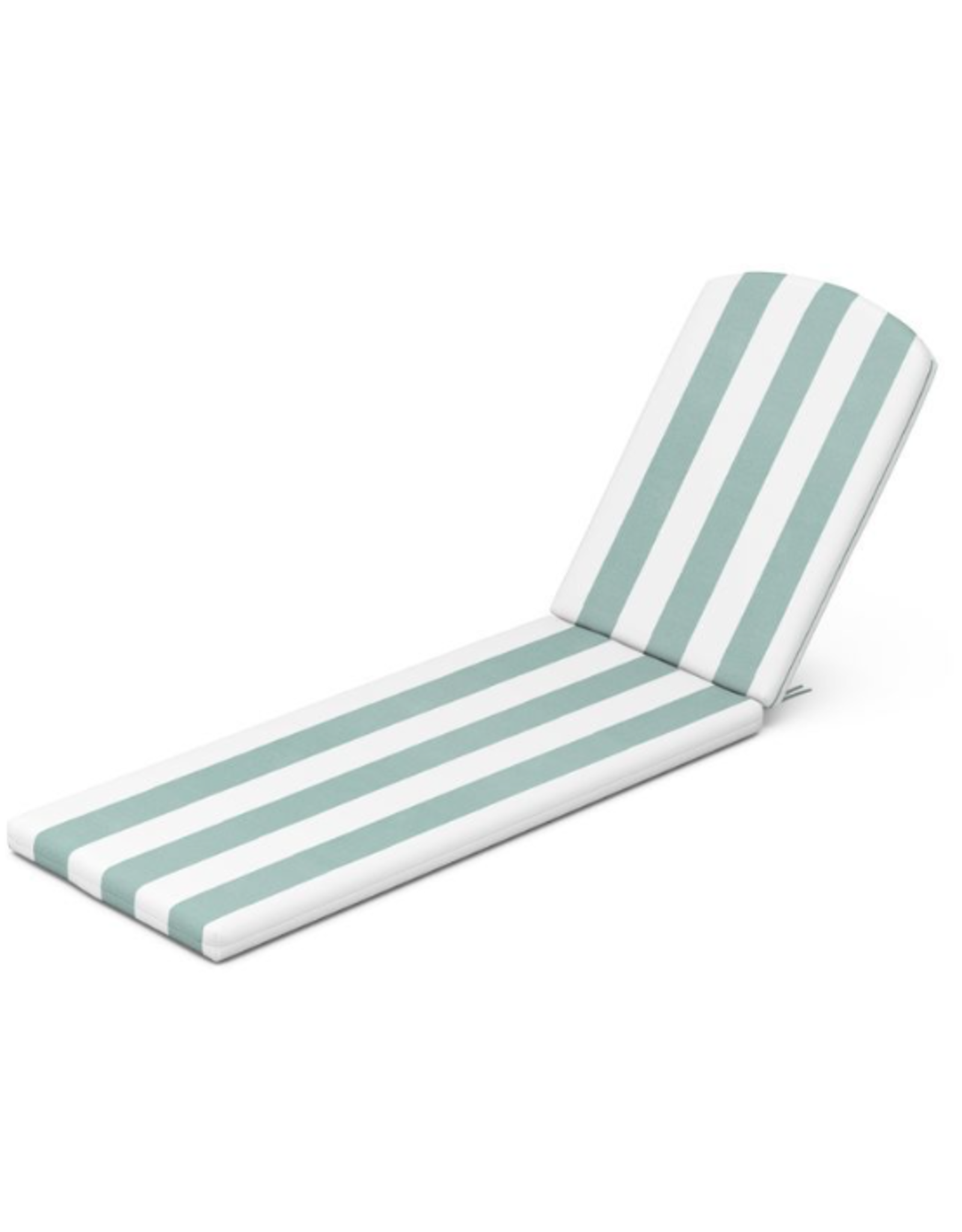 Polywood XPWF0004-164891 Chaise Cushion in Cabana Stripe Glacier Spa