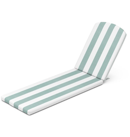 Polywood XPWF0004-164891 Chaise Cushion in Cabana Stripe Glacier Spa