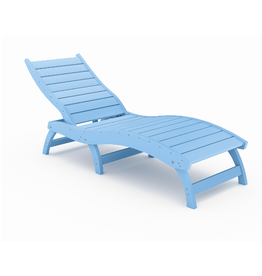 SCCL001-SU-SU Curved Chaise Lounge in Summer Blue