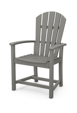 Polywood HNU200GY Palm Coast Upright Adirondack Chair in Slate Grey