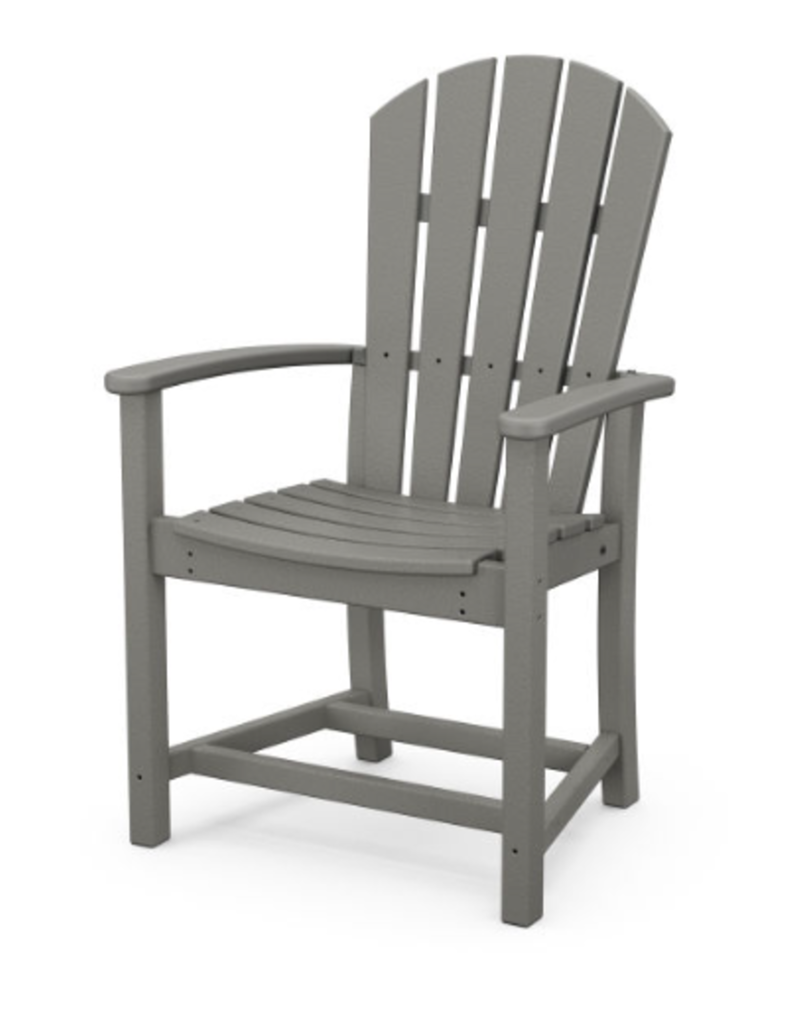 Polywood HNU200GY Palm Coast Upright Adirondack Chair in Slate Grey