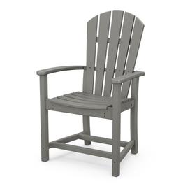 Polywood HNU200GY Palm Coast Upright Adirondack Chair in Slate Grey