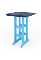 SAVB33-SU-PA 33” Savannah Square Bar Table in Summer Blue and Patriot