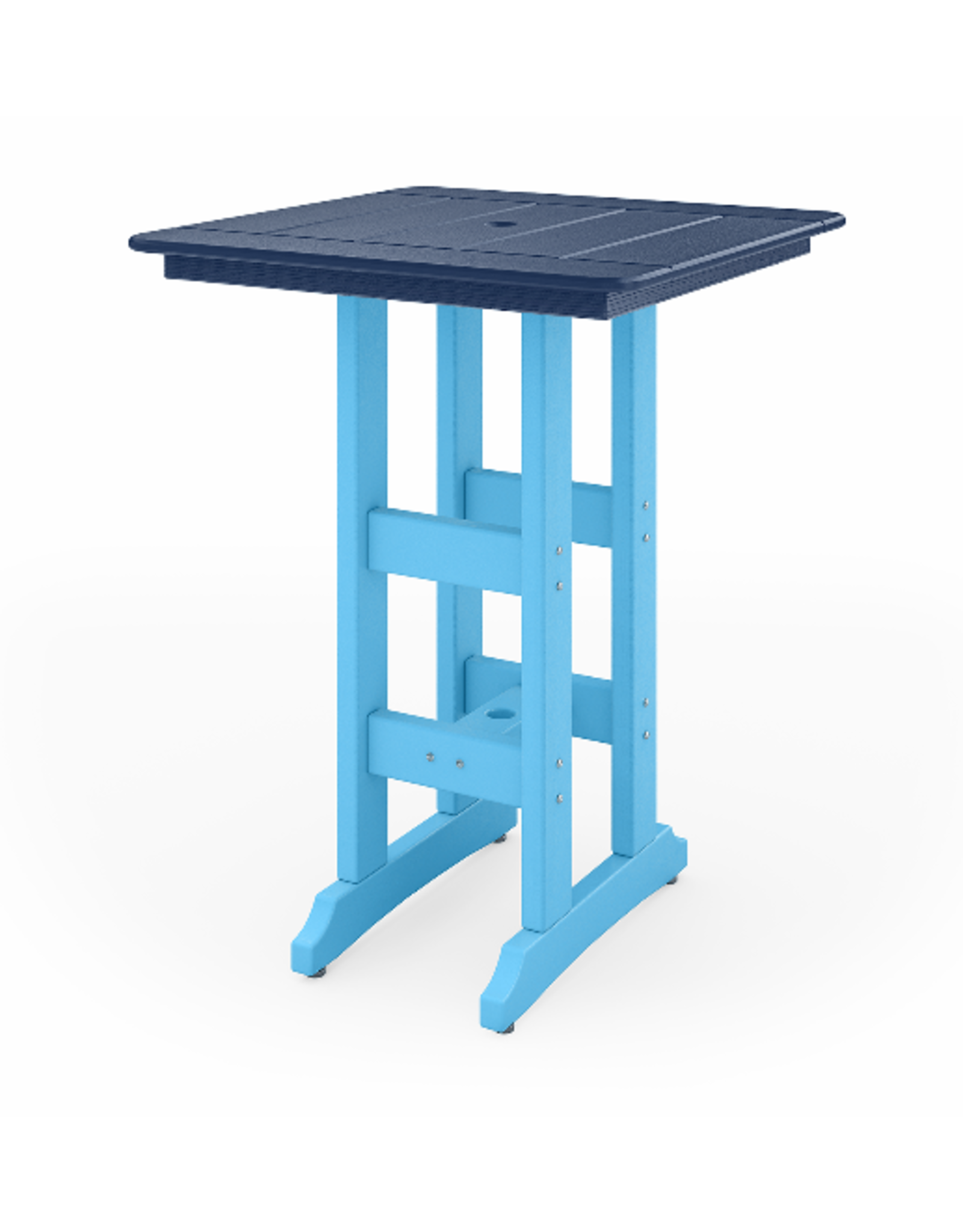 SAVB33-SU-PA 33” Savannah Square Bar Table in Summer Blue and Patriot