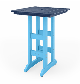 SAVB33-SU-PA 33” Savannah Square Bar Table in Summer Blue and Patriot