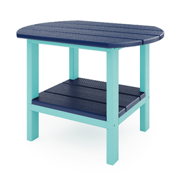 S2ST002-GU-PA 25" St Simons Oval Side Table Gulf Shores and Patriot