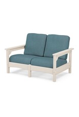 Polywood PWCLC47SA Club Loveseat in Sand /  Ocean Teal