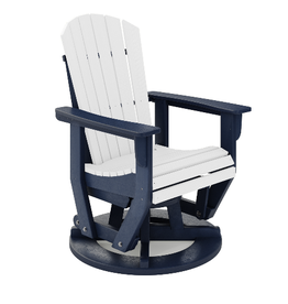 SFTSG2-PA-DE St. Simons Swivel Glider Chair in Patriot Blue and Destin White