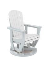 SFTSG2-SM-DE St. Simons Swivel Glider Chair in Stone Mt. Grey/Destin White