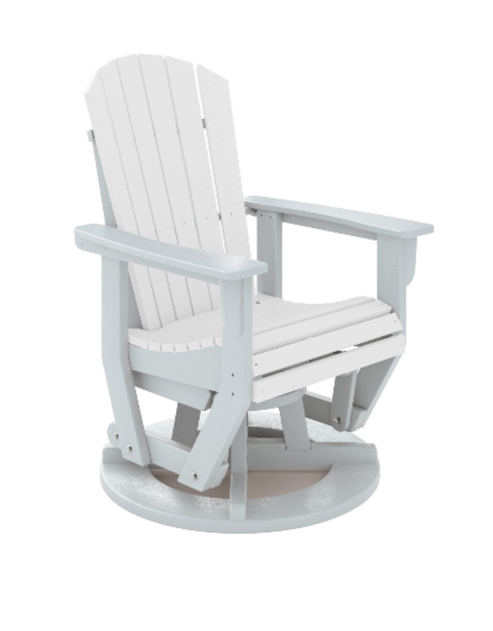 SFTSG2-SM-DE St. Simons Swivel Glider Chair in Stone Mt. Grey/Destin White