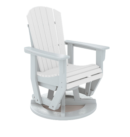 SFTSG2-SM-DE St. Simons Swivel Glider Chair in Stone Mt. Grey/Destin White