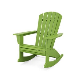 Polywood ADR610LI Nautical Curveback Adirondack Rocking Chair Lime