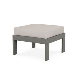 Polywood GN2300GY Vineyard Deep Seating Ottoman Grey / Dune Burlap 145999